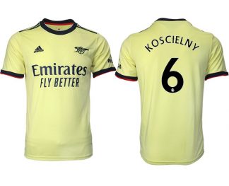 FC Arsenal Auswärts Fußball Trikot 2022 Gelb mit Aufdruck Koscielny 6