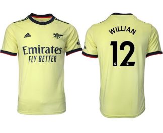 FC Arsenal Auswärts Fußball Trikot 2022 Gelb mit Aufdruck Willian 12