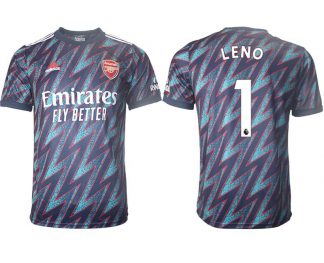 FC Arsenal Auswärtstrikot 2022 3rd Trikot blau mit Aufdruck LENO 1