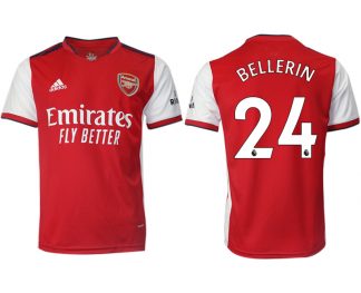 Heimtrikot Arsenal 2022 mit Aufdruck Bellerín 24 rot/weiss