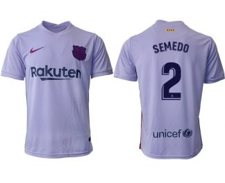 Herren Fußballtrikot FC Barcelona 21-22 Auswärts Trikot mit Aufdruck Semedo 2