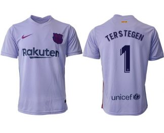 Herren Fußballtrikot FC Barcelona 21-22 Auswärts Trikot mit Aufdruck Ter Stegen 1