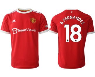 Manchester United B.Fernandes 18 Herren Heimtrikot 2022 Rot Kurzarm