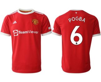 Manchester United F.C. Pogba 6 Herren Home 2022 Rot Trikot günstig