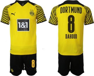 BVB Borussia Dortmund Dahoud 8# Heimtrikot Herren 2022 Gelb Schwarz Trikotsatz