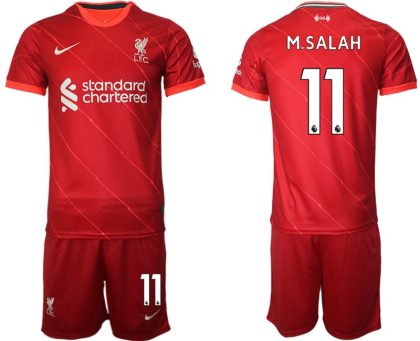 FC Liverpool Heimtrikot 2021/22 rot Trikotsatz Kurzarm + Kurze Hosen M.SALAH 11