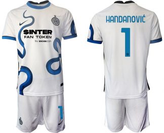 Inter Mailand Stadium Auswärtstrikot 2022 weiß/blau mit Aufdruck Handanović 1