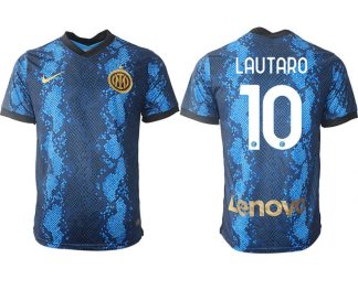 Inter Milan Lautaro Martínez #10 Herren Heimtrikot 2022 Fußballtrikots Kurzarm