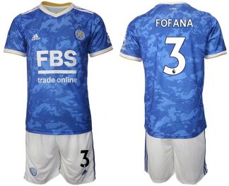 LCFC Wesley Fofana 3# Heimtrikot Fußball Trikots Offizielles Set 2022