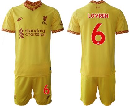 Liverpool FC Stadium Ausweichtrikot 2021/22 gelb-rot Fußball Trikotsatz LOVREN 6