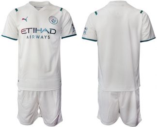 Manchester City Herren Auswärts Trikot 2022 weiß/hellblau