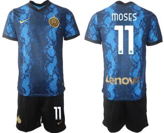 Moses #11 Inter Mailand Heimtrikot 2022 Fussballtrikot Offizielles Set