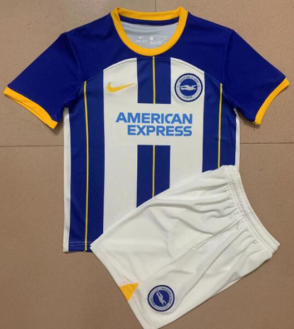 Günstige Fußballtrikots Brighton & Hove Albion 21-22 Trikot Blau und Weiß