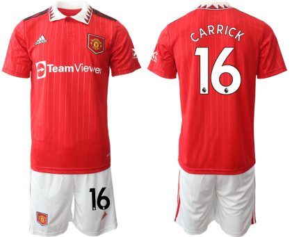 CARRICK 16 Manchester United 2022-23 Heimtrikot Herren Trikot + Kurze Hosen