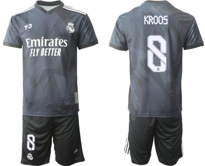 Herren Y-3 Real Madrid Viertes Fußballtrikot schwarz für die Saison 2021-2022 KROOS 8