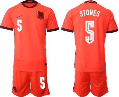 England Trikot Away Frauen EM 2022 Orange Trikotsatz Kurzarm + Kurze Hosen STONES 5