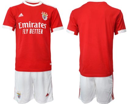 Herren Fußballtrikots SL Benfica Lissabon Heimtrikot 2022/23 rot Kurzarm + Kurze Hosen