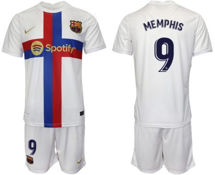 MEMPHIS 9 FC Barcelona 2022/23 Ausweichtrikot weiß Fußballtrikot Herren Sale