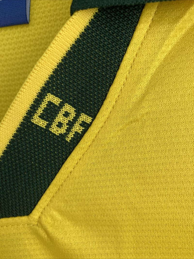 Vintage Signed Brasilien Fußball Heimtrikot 1991-1993 Umbro Cafu Brasil Herren mit Aufdruck ROMÁRIO 11-6