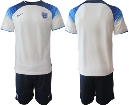 Herren Heimtrikot England 2022 World Cup weiß blau FußballTrikot Outlet