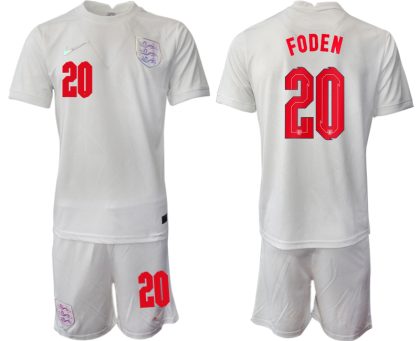 2022 UEFA European England Women’s Euro Heimtrikot Kurzarm mit Aufdruck FODEN 20