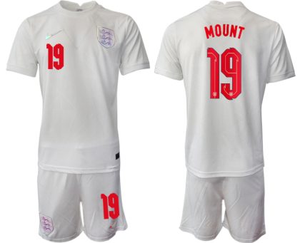 2022 UEFA European England Women’s Euro Heimtrikot Kurzarm mit Aufdruck MOUNT 19