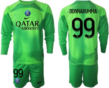 Fußball Trikot Outlet Paris Saint Germain PSG Goalkeeper schwarz Langarm in grün DONNARUMMA 99