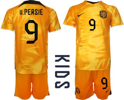 Kinderheim Nationalmannschaft Trikot Niederlande 2022-23 Online Kaufen V.PERSIE 9