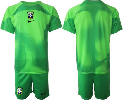 Personalisierbar Brasilien Torwarttrikot 2023 Trikotsatz Kit für Herren