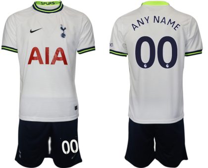 Personalisierbar Tottenham Hotspur 2023 Heim Trikot weiß marineblau Herren Fußball Trikot