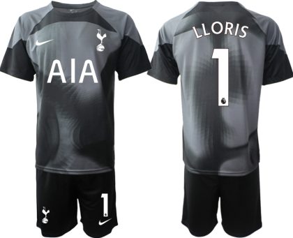 Herren Tottenham Hotspur 2023 Torwarttrikot schwarz bestellen mit Aufdruck LLORIS 1