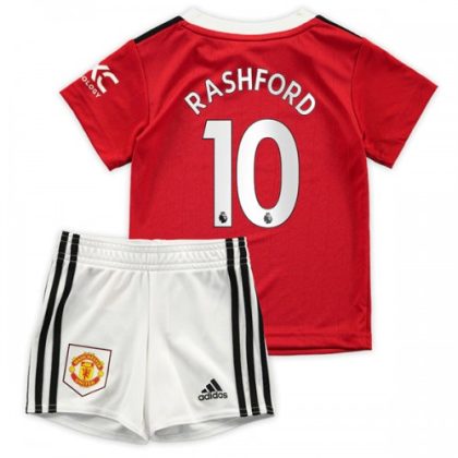 Kinder Trikotsatz Manchester United 22-23 Heimtrikot + Kurze Hosen Rashford 10