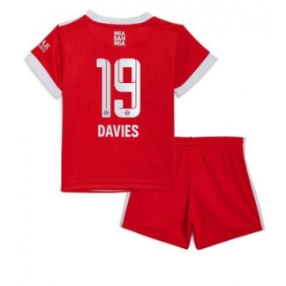 Kinderheim Trikot Bayern München 2022-23 Kurzarm Trikotsatz Alphonso Davies 19