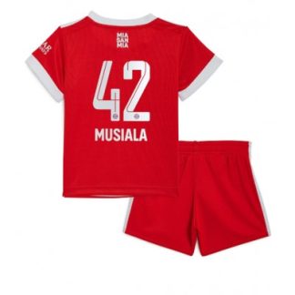 Kinderheim Trikot Bayern München 2022-23 Kurzarm Trikotsatz Jamal Musiala 42