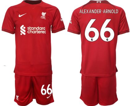 Personalisierte Fußballtrikots Liverpool 22-23 Heimtrikot Kurzarm + Kurze Hosen ALEXANDER-ARNOLD 66