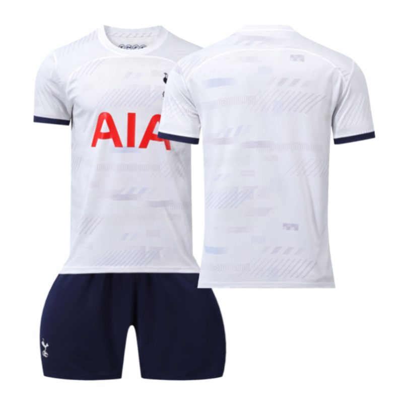 Personalisierbar Kinder Tottenham Hotspur 2023-24 Heimtrikot Fußballtrikots Set