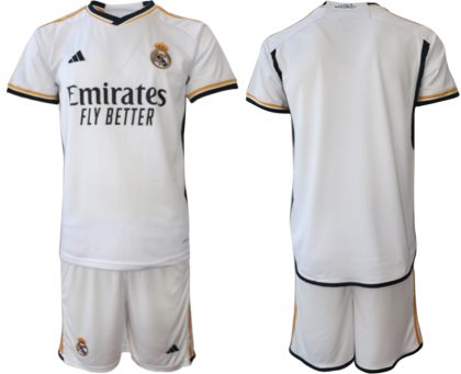 Bestellen Herren Real Madrid Heimtrikot 2023-24 Kurzarm + Kurze Hosen