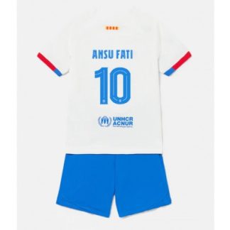 Kindertrikot FC Barcelona Auswärtstrikot 2023-24 Fußballtrikot Trikotsatz Ansu Fati 10