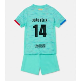 Kinder FC Barcelona 2023-24 Drittes Trikot Fußball trikotsatz Joao Felix 14