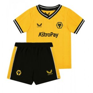 Kinder Trikotsatz Wolves Heimtrikot 2023-24 Günstige Fußballtrikots Set