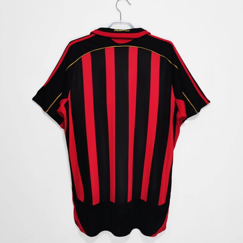 Herren AC Milan 2006/07 Kurzarm rot schwarz Retro Fußballtrikots-1