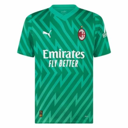 Herren Fußballtrikots AC Milan Torwarttrikot 2023-24 Kurzarm Grün mit eigenem namen