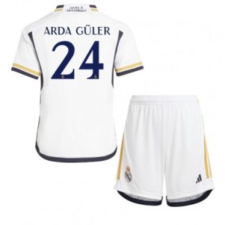 Kinder Heimtrikot Real Madrid 2023-24 Fußballtrikot Trikotsatz Arda Guler 24