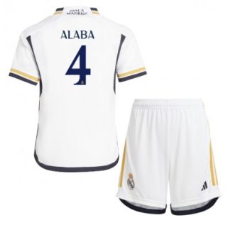 Kinder Heimtrikot Real Madrid 2023-24 Fußballtrikot Trikotsatz David Alaba 4