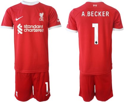 Liverpool FC Heimtrikot 2023-24 rot Günstige Fußballtrikots Trikotsatz Alisson Becker 1