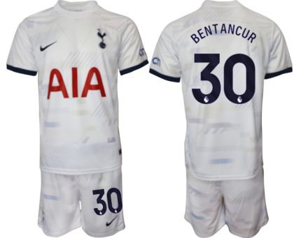 Günstige Fußballtrikots Herren Trikotsatz Tottenham Hotspur Heimtrikot 2023-24 Rodrigo Bentancur 30