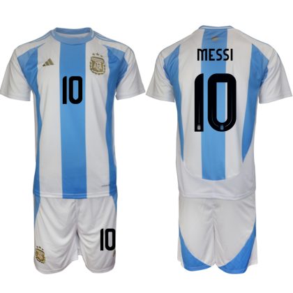 Herren Set Argentinien Heimtrikot 2024-25 mit Aufdruck Lionel Messi 10