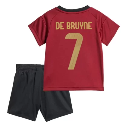 Kinder Fußball Trikot Belgien EURO 2024 Heimtrikot EM 24-25 Kurzarm Kevin De Bruyne 7