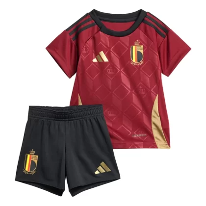 Kinder Fußball Trikot Belgien EURO 2024 Heimtrikot EM 24-25 Kurzarm + Kurze Hosen