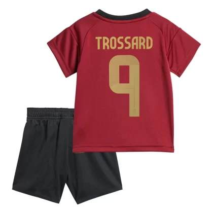 Kinder Fußball Trikot Belgien EURO 2024 Heimtrikot EM 24-25 Kurzarm Leandro Trossard 9